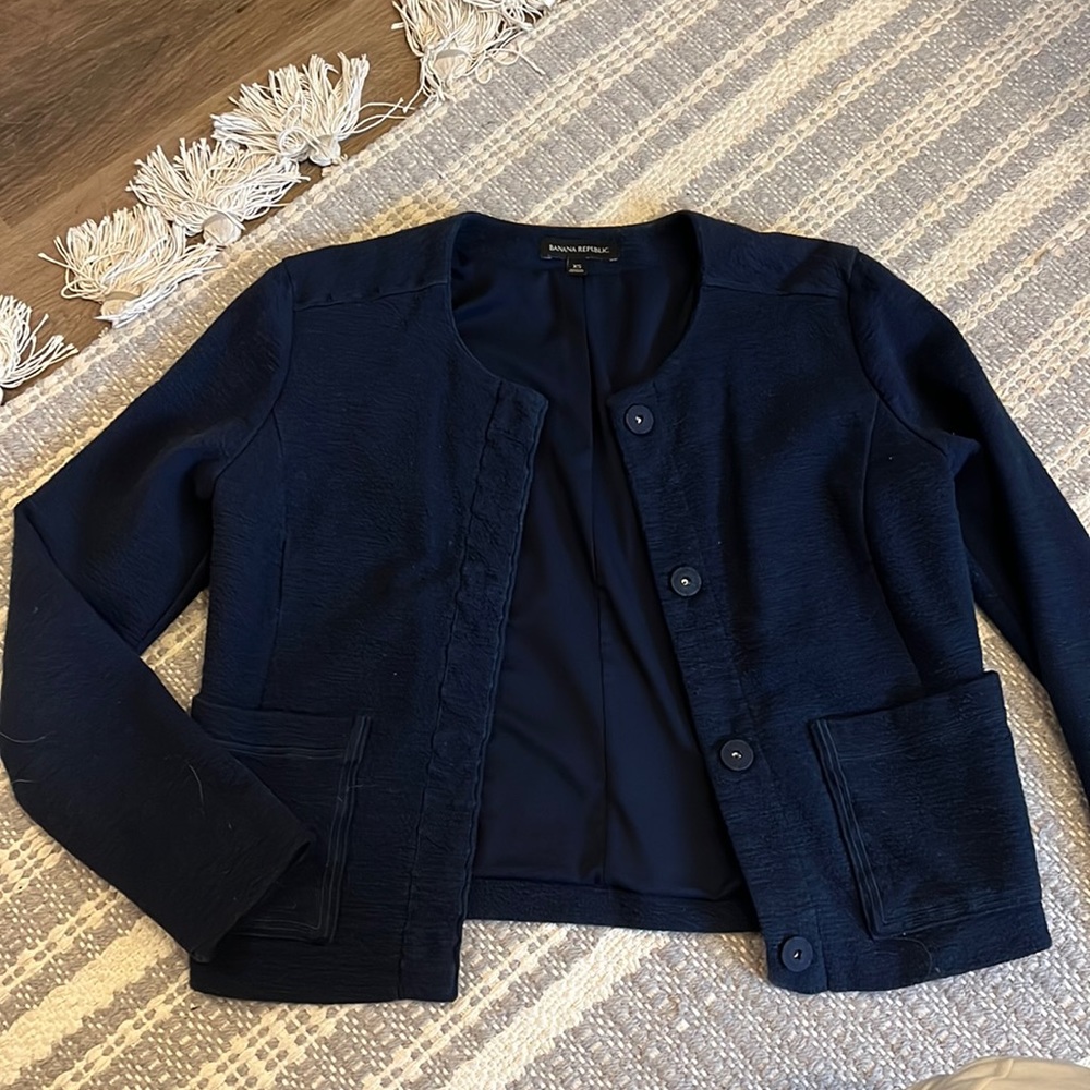 Cropped Cotton Banana Republic Blazer